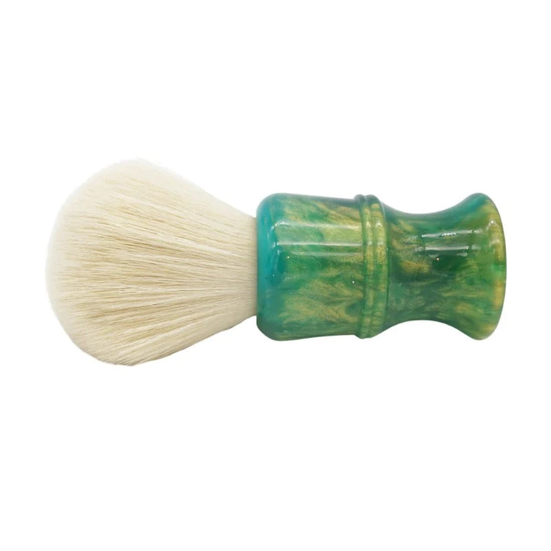AP Shave Co. - 26mm Cashmere Bulb - Synthetic Shaving Brush - Golden Emerald Green Handle