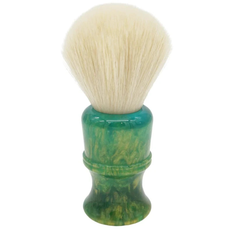 AP Shave Co. - 26mm Cashmere Bulb - Synthetic Shaving Brush - Golden Emerald Green Handle