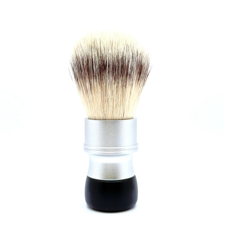 Alpha Shaving Works - Bandit 26mm Alpha G4 Synthetic Knot Shaving Brush - Silver/Black