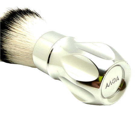 Alpha Shaving Works - Outlaw 26mm Synthetic Knot Shaving Brush - Silver