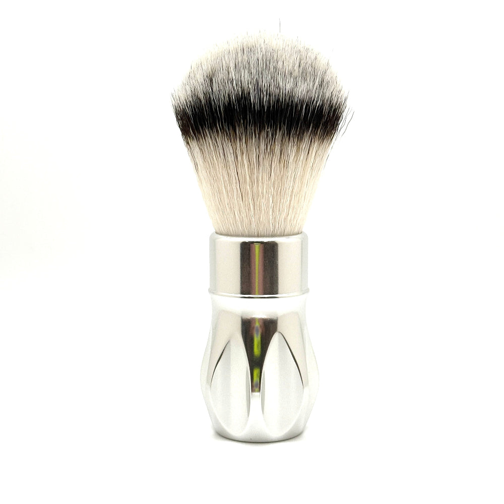 Alpha Shaving Works - Outlaw 26mm Synthetic Knot Shaving Brush - Silver