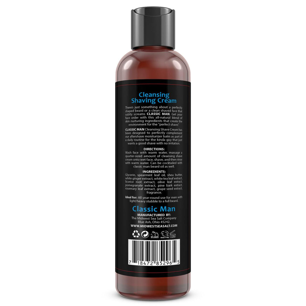 Classic Man Cleansing Shaving Cream – 8 oz