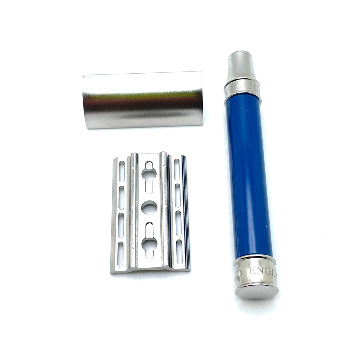 Edwin Jagger - 3ONE6 Stainless Steel Blue Double Edge Safety Razor - DESS3BL