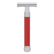 Edwin Jagger - Red Long Handle Double Edge Safety Razor - DEL81BL