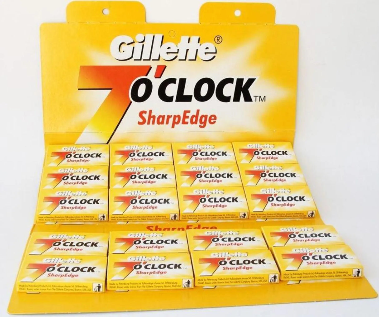 Gillette - 7 O'clock Sharpedge  Double-Edge Razor Blades