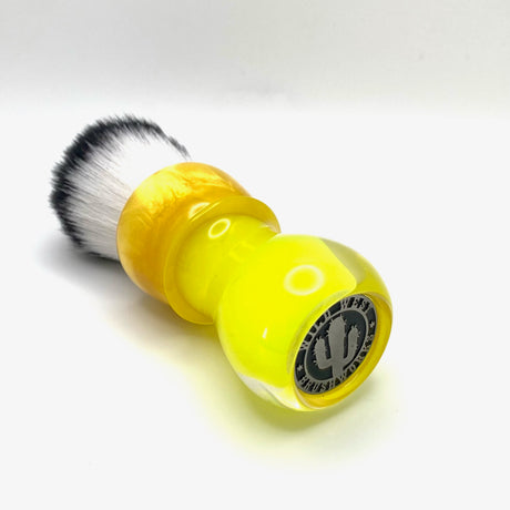 Pre-Owned - Wild West Brush Works - Custom Yellow Synthetic Shave Brush 26mm