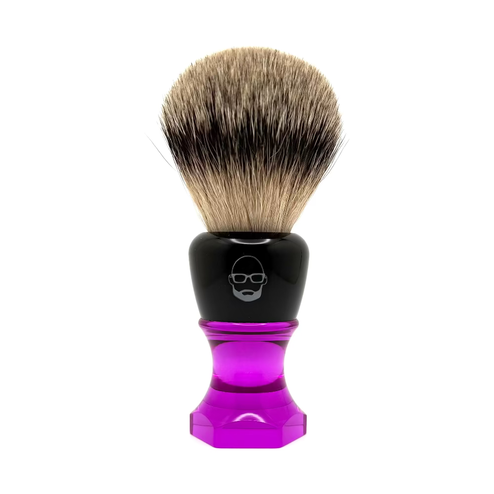 The Herald 26mm Shaving Brush Purple Resin Handle Choose Knot Type