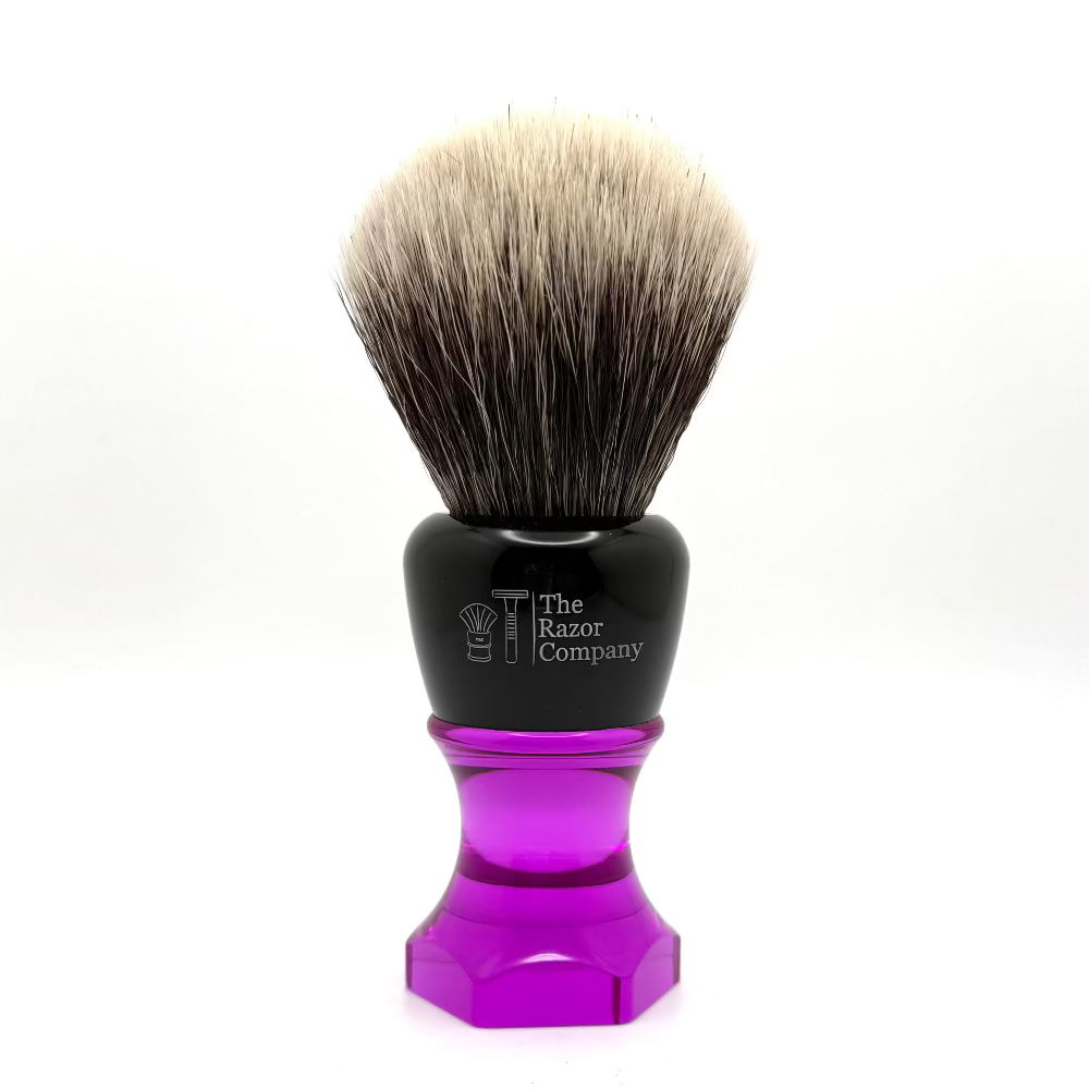The Herald 26mm Shaving Brush Purple Resin Handle Choose Knot Type