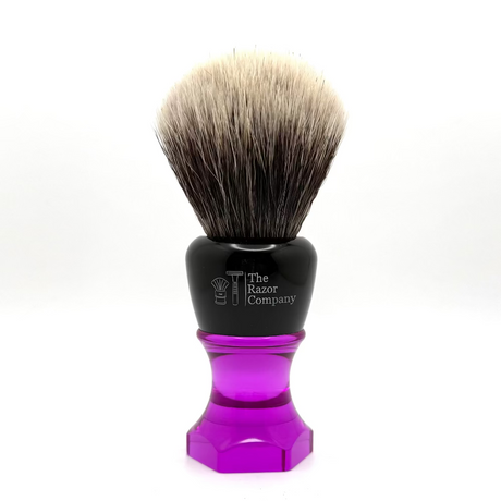 The Herald 26mm Shaving Brush Purple Resin Handle Choose Knot Type