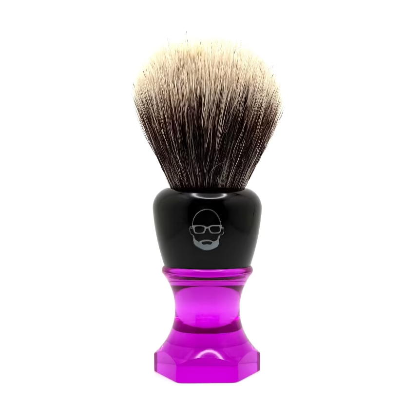 The Herald 26mm Shaving Brush Purple Resin Handle Choose Knot Type