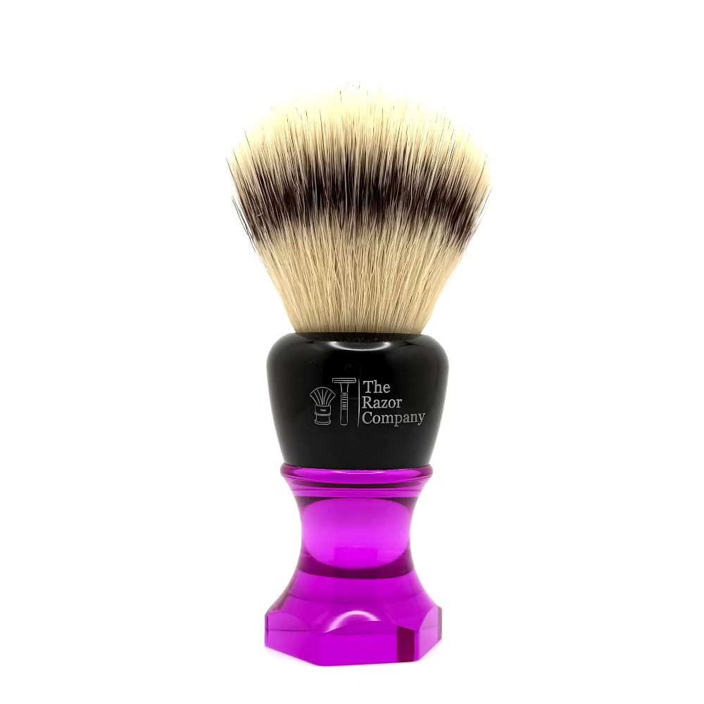 The Herald 26mm Shaving Brush Purple Resin Handle Choose Knot Type
