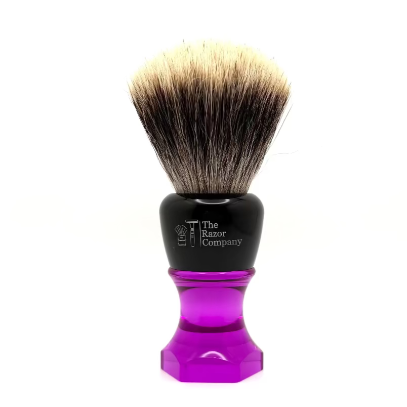 The Herald 26mm Shaving Brush Purple Resin Handle Choose Knot Type