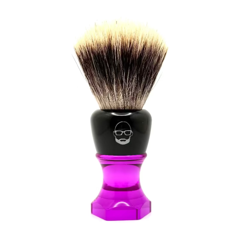 The Herald 26mm Shaving Brush Purple Resin Handle Choose Knot Type