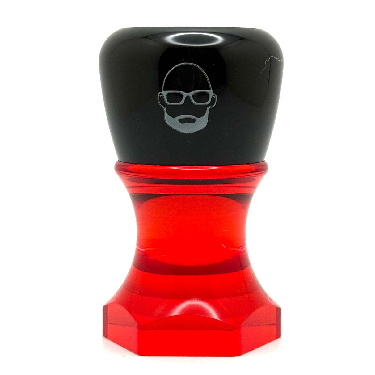 The Herald 26mm Shaving Brush Red Resin Handle Choose Knot Type