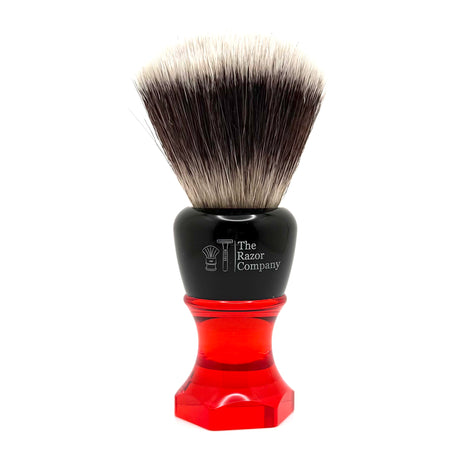 The Herald 26mm Shaving Brush Red Resin Handle Choose Knot Type