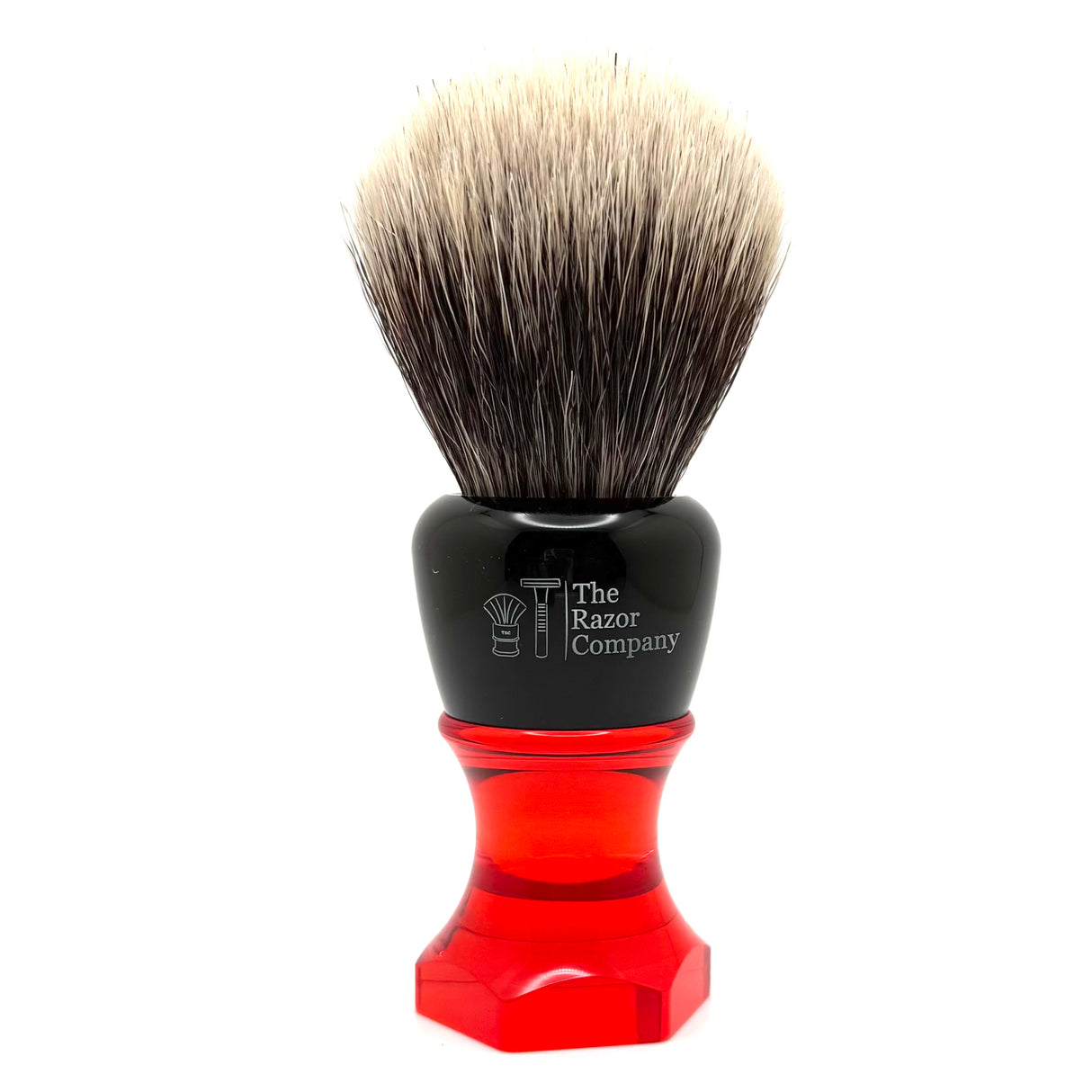 The Herald 26mm Shaving Brush Red Resin Handle Choose Knot Type