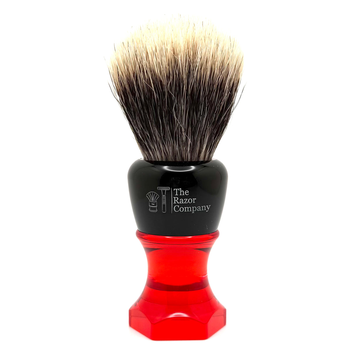 The Herald 26mm Shaving Brush Red Resin Handle Choose Knot Type