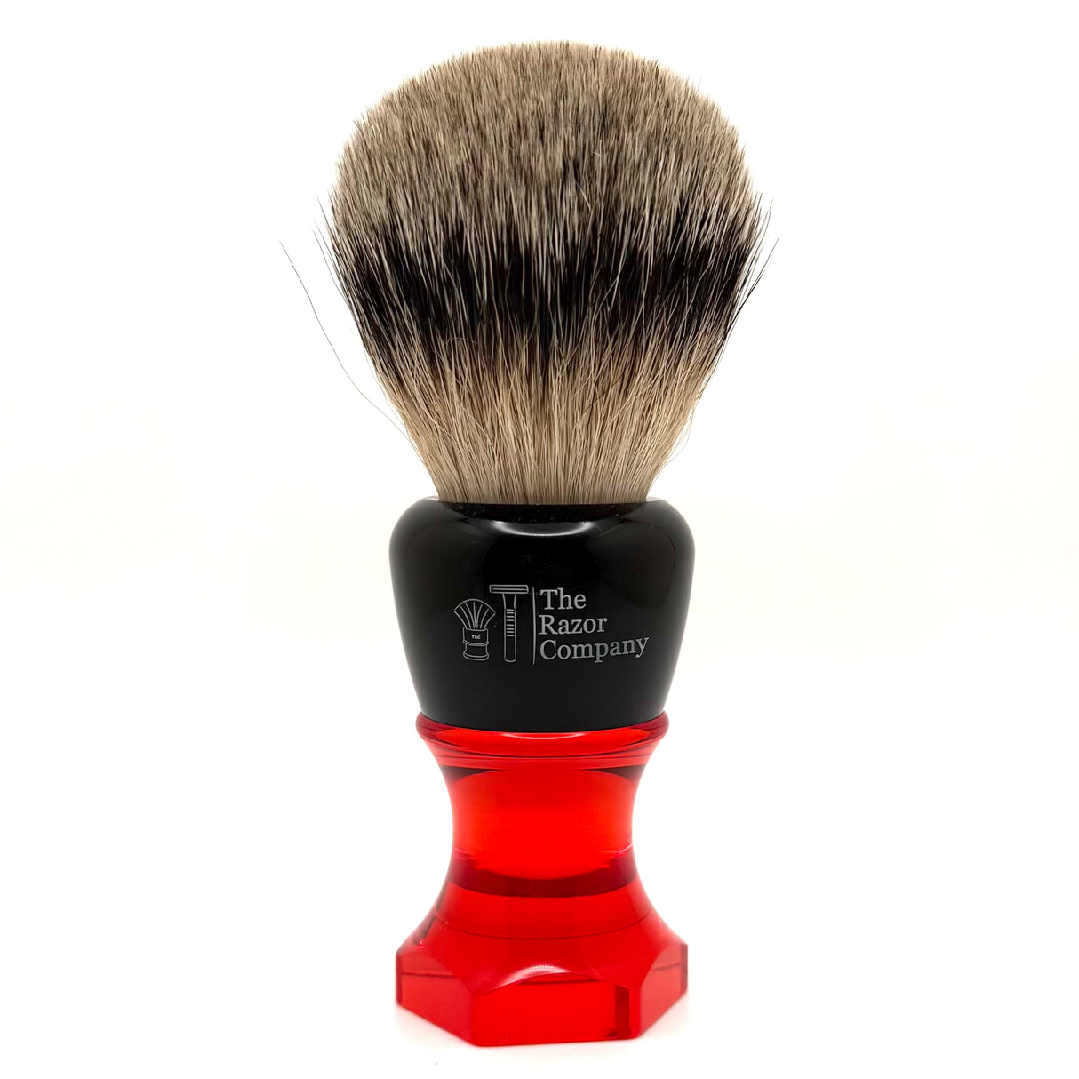 The Herald 26mm Shaving Brush Red Resin Handle Choose Knot Type