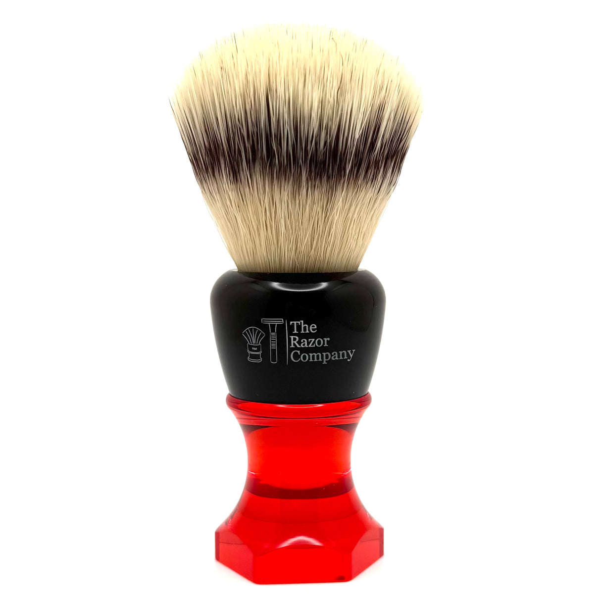 The Herald 26mm Shaving Brush Red Resin Handle Choose Knot Type