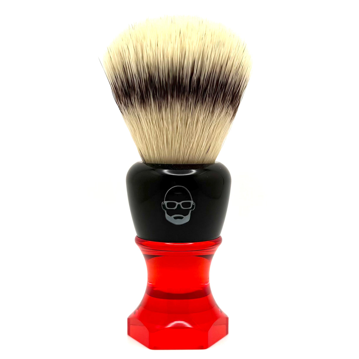 The Herald 26mm Shaving Brush Red Resin Handle Choose Knot Type