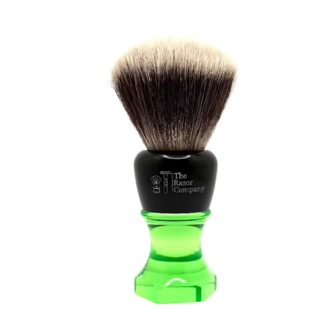 The Herald 26mm Shaving Brush Green Resin Handle Choose Knot Type