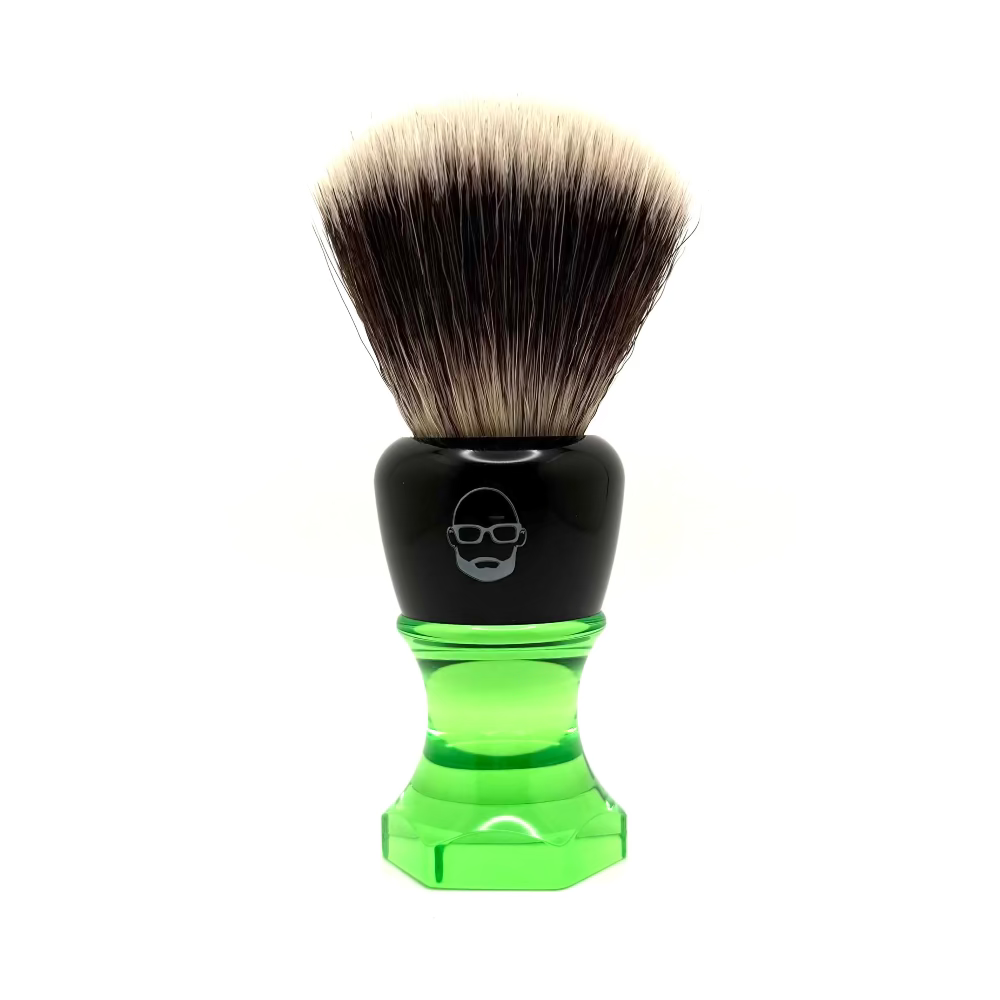 The Herald 26mm Shaving Brush Green Resin Handle Choose Knot Type