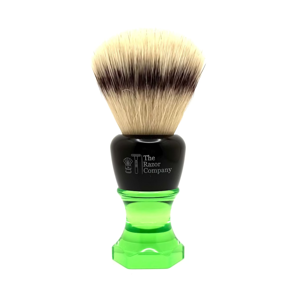 The Herald 26mm Shaving Brush Green Resin Handle Choose Knot Type