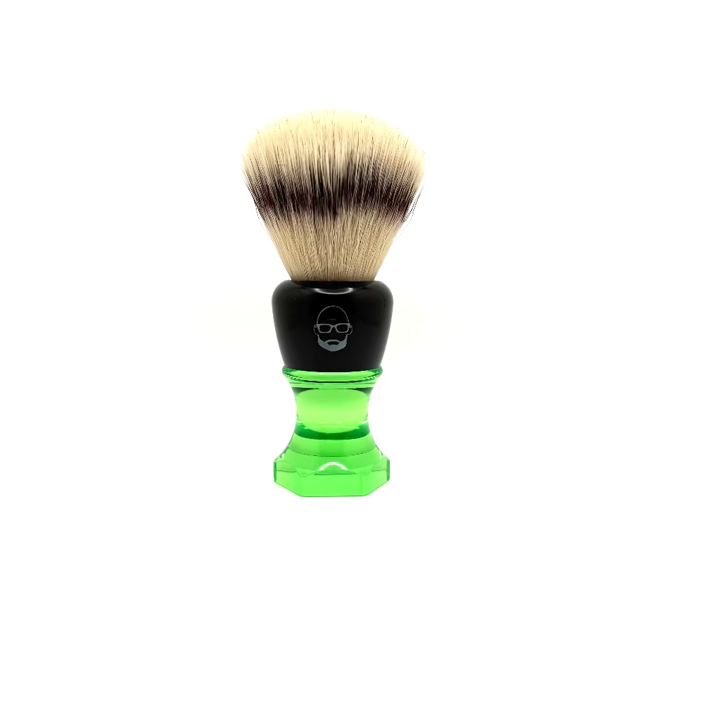 The Herald 26mm Shaving Brush Green Resin Handle Choose Knot Type