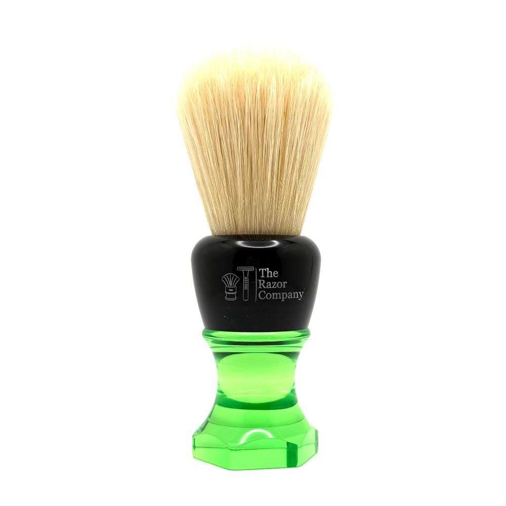 The Herald 26mm Shaving Brush Green Resin Handle Choose Knot Type