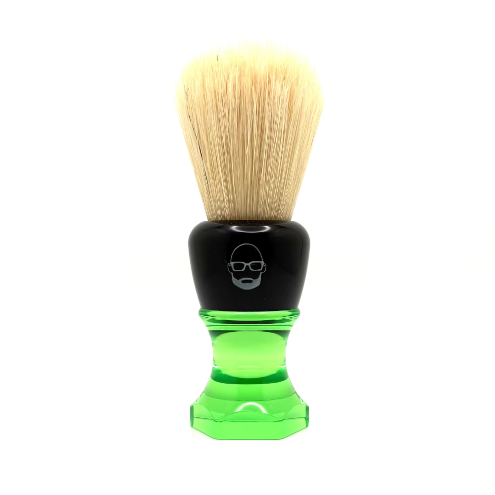 The Herald 26mm Shaving Brush Green Resin Handle Choose Knot Type