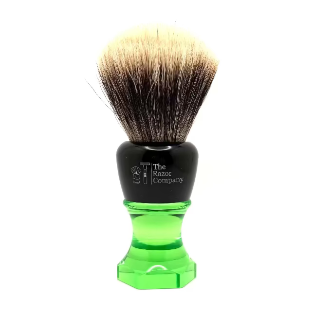 The Herald 26mm Shaving Brush Green Resin Handle Choose Knot Type