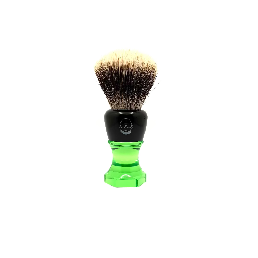 The Herald 26mm Shaving Brush Green Resin Handle Choose Knot Type