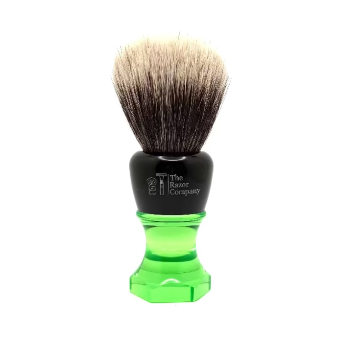 The Herald 26mm Shaving Brush Green Resin Handle Choose Knot Type
