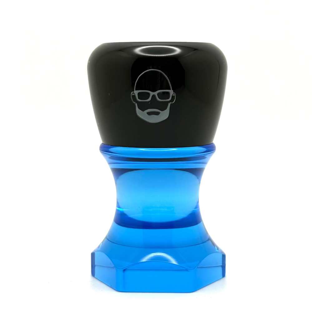 The Herald 26mm Shaving Brush Blue Resin Handle Choose Knot Type