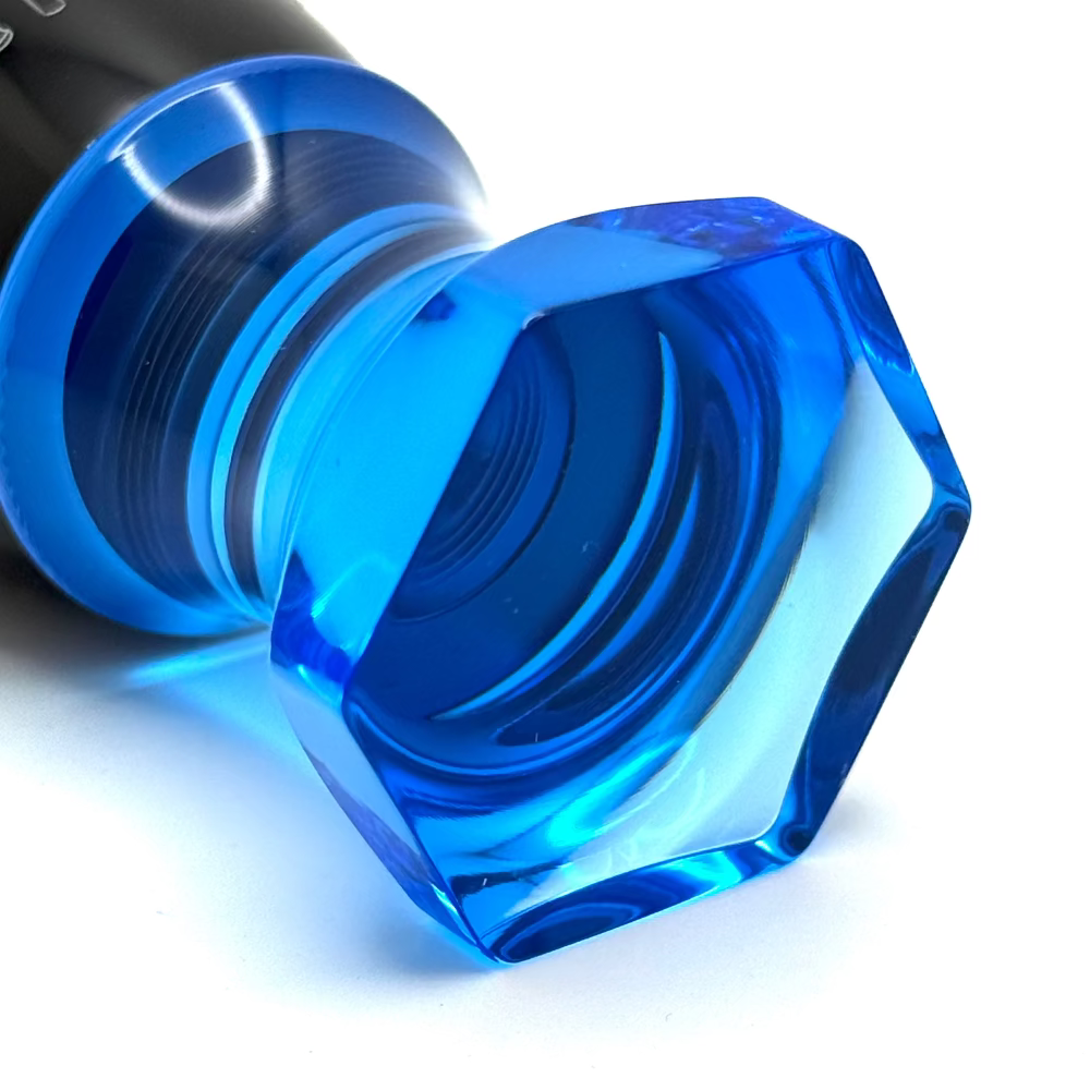 The Herald 26mm Shaving Brush Blue Resin Handle Choose Knot Type