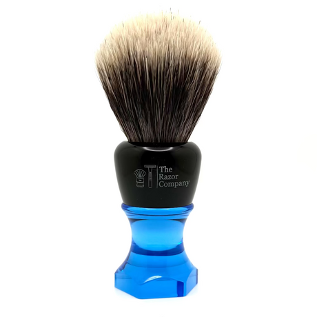 The Herald 26mm Shaving Brush Blue Resin Handle Choose Knot Type