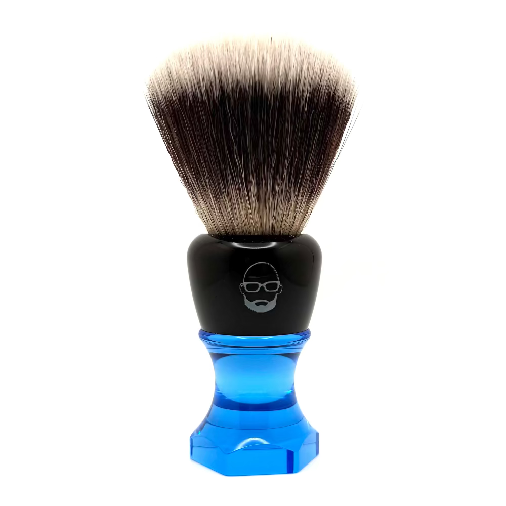 The Herald 26mm Shaving Brush Blue Resin Handle Choose Knot Type