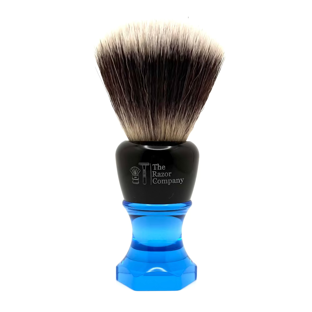 The Herald 26mm Shaving Brush Blue Resin Handle Choose Knot Type