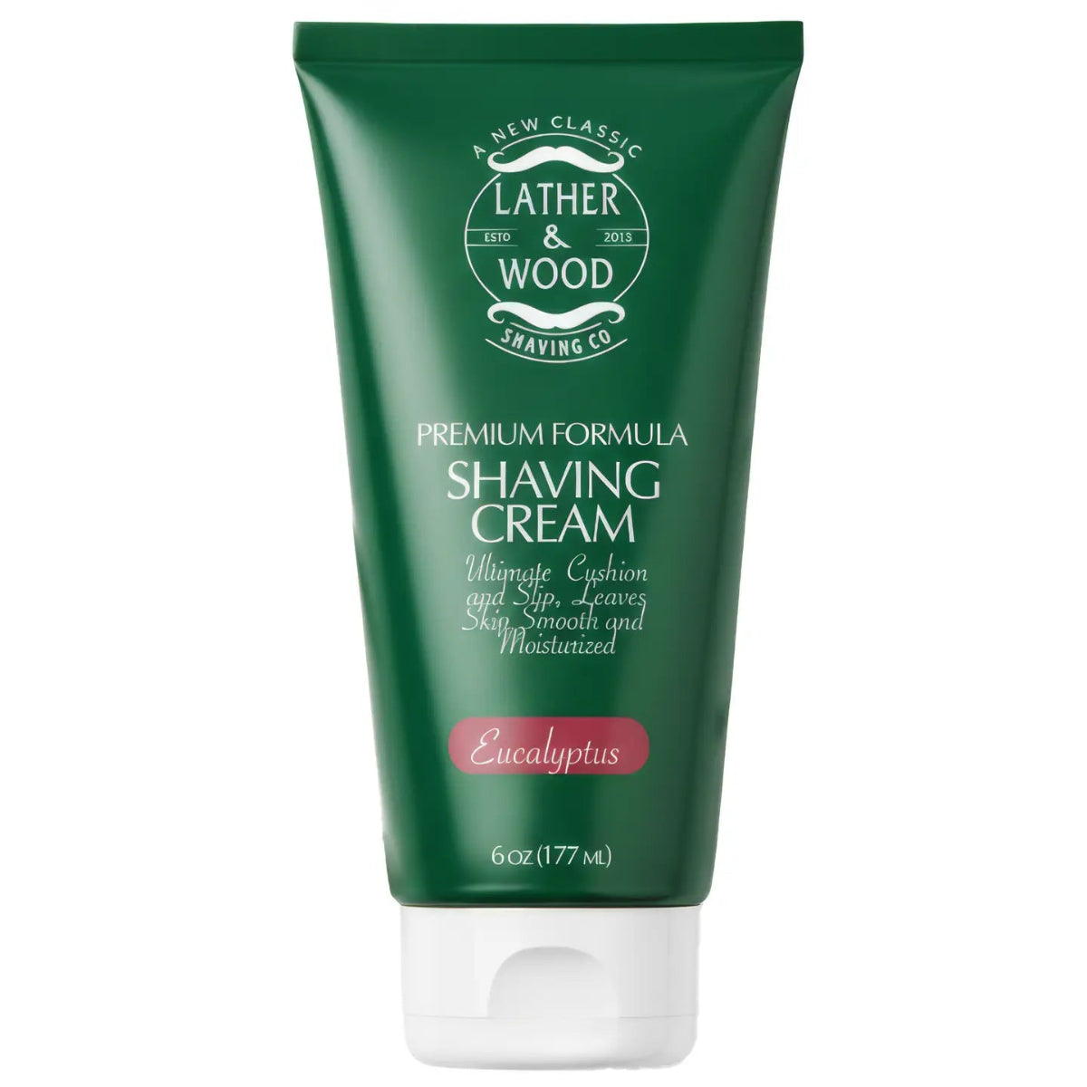 Lather & Wood Shaving Co. Premium Shaving Cream Eucalyptus 6oz