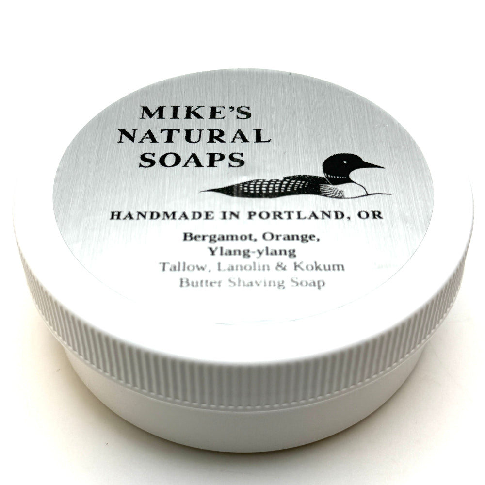 Mikes Natural Soap Bergamot Orange Ylang Ylang Shaving Soap 5oz