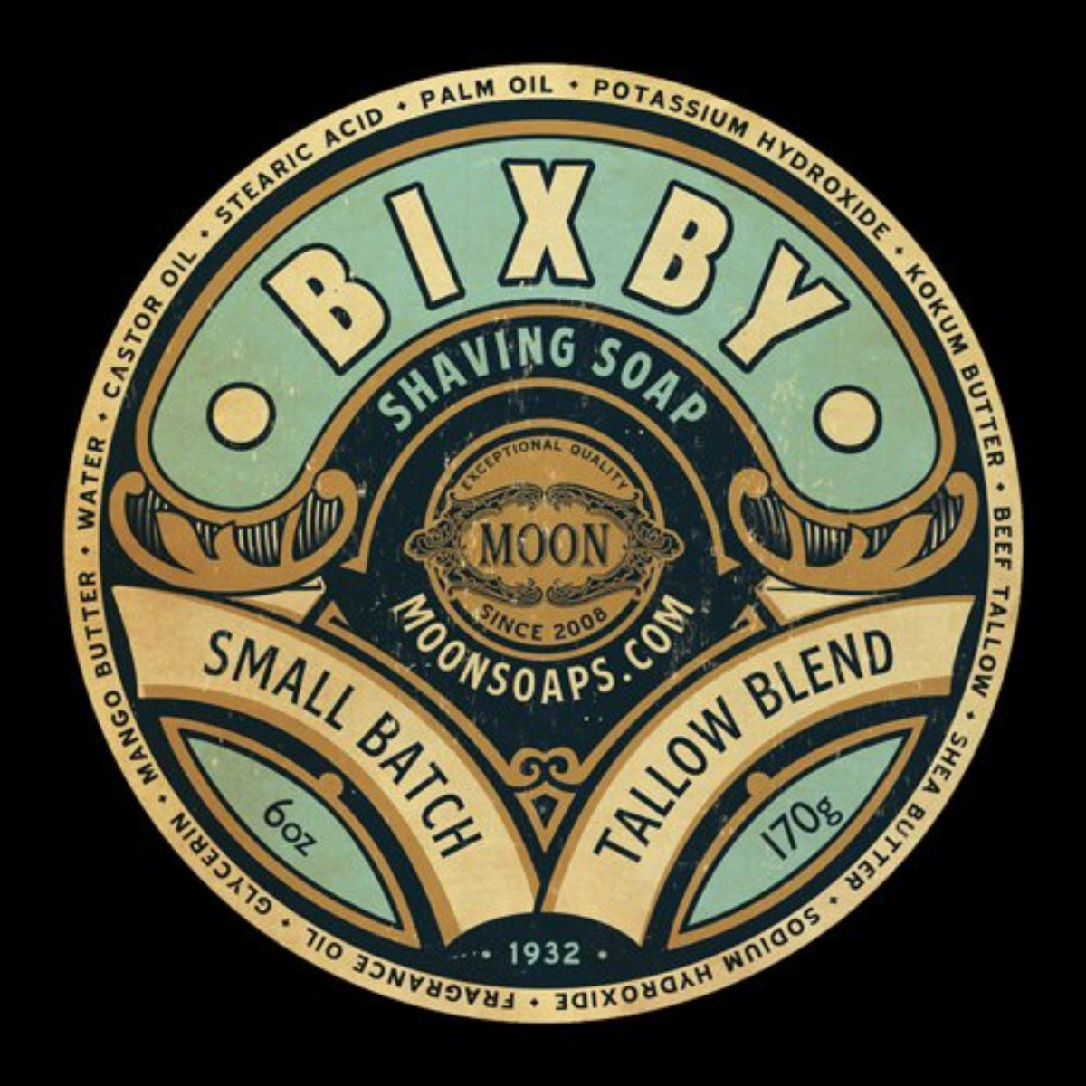 Moon Soaps Bixby Shaving Soap 6oz