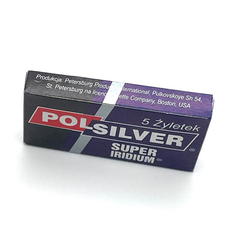 Polsilver - Super Iridium Double Edge Razor Blades - Pack of 5 Blades