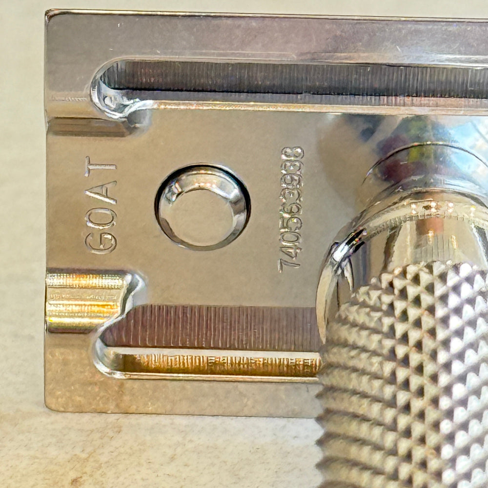 RazoRock - GOAT - 316L Stainless Steel Double Edge Safety Razor - Hollow HD 82mm Handle
