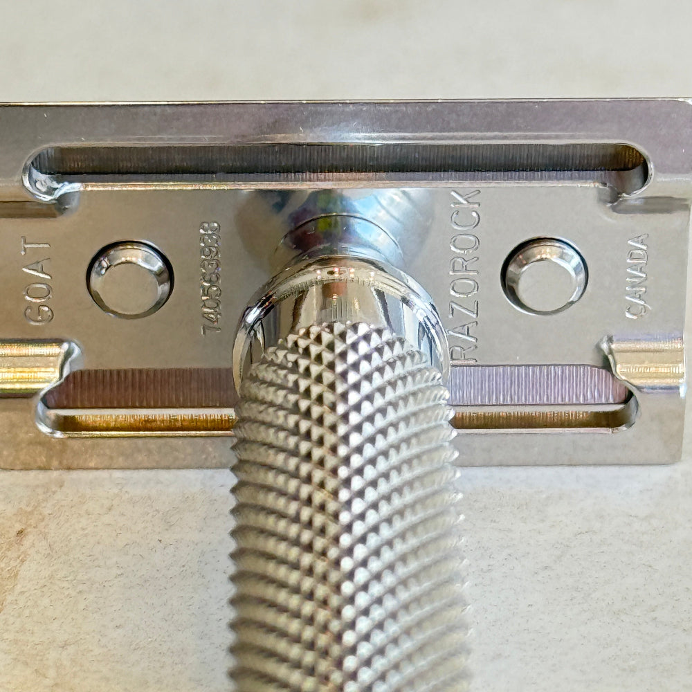 RazoRock - GOAT - 316L Stainless Steel Double Edge Safety Razor - Hollow HD 82mm Handle