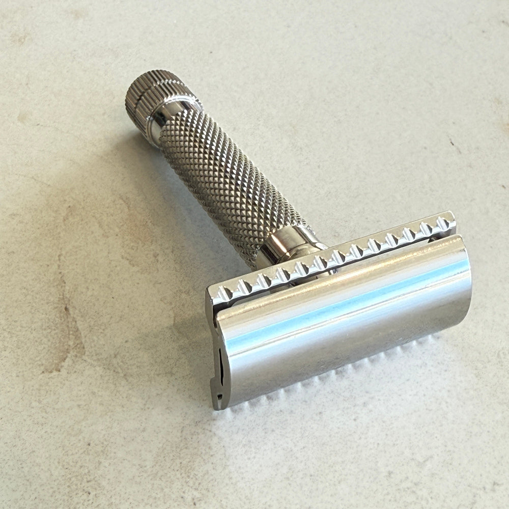 RazoRock - GOAT - 316L Stainless Steel Double Edge Safety Razor - Hollow HD 82mm Handle