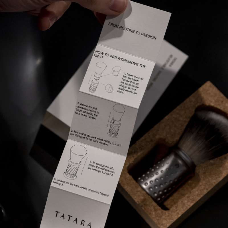 Tatara - Adjustable Shave Brush - Premium Boar - Matte Handle