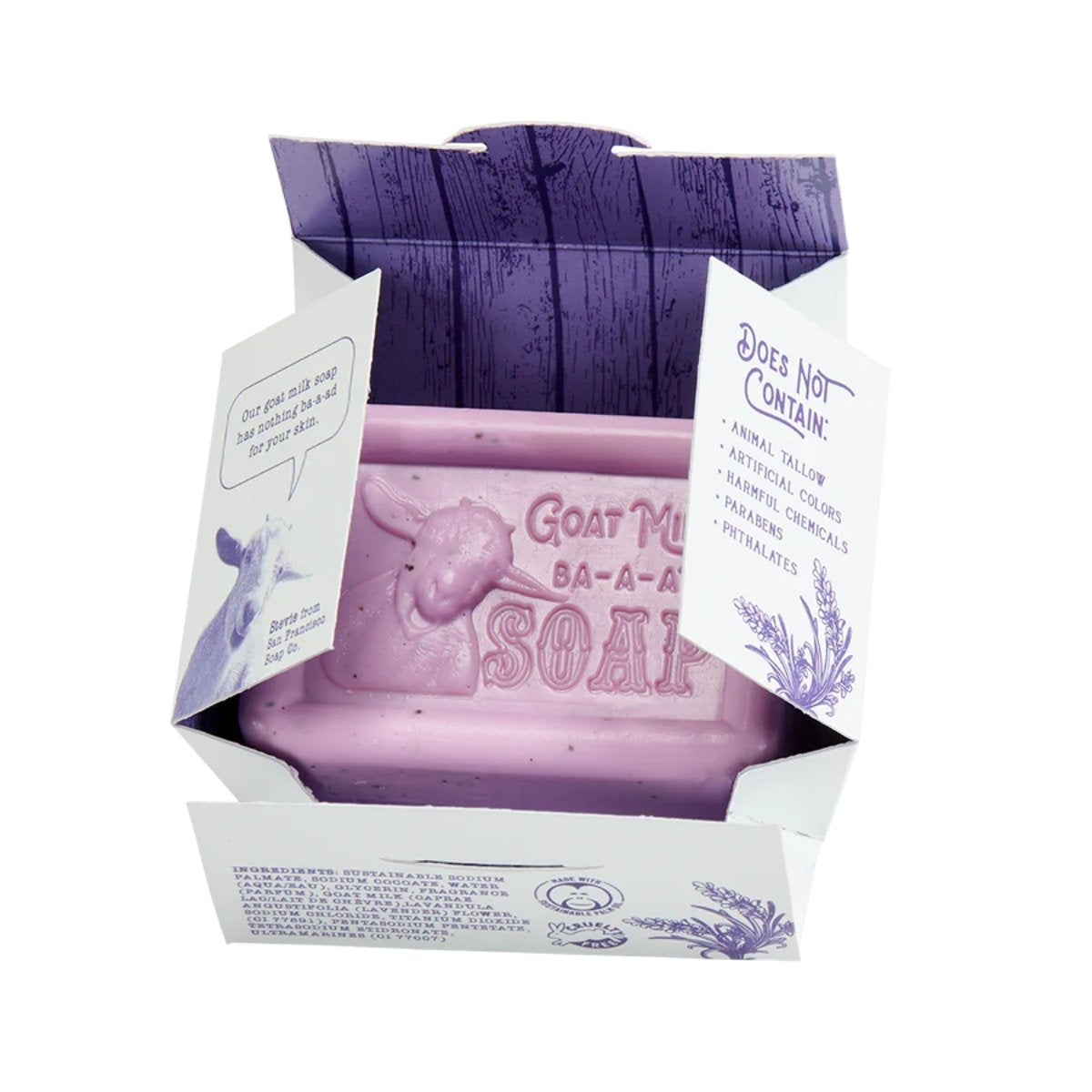San Francisco Soap Company Clean Caprine Goat Milk Lavender Bar Soap 5oz