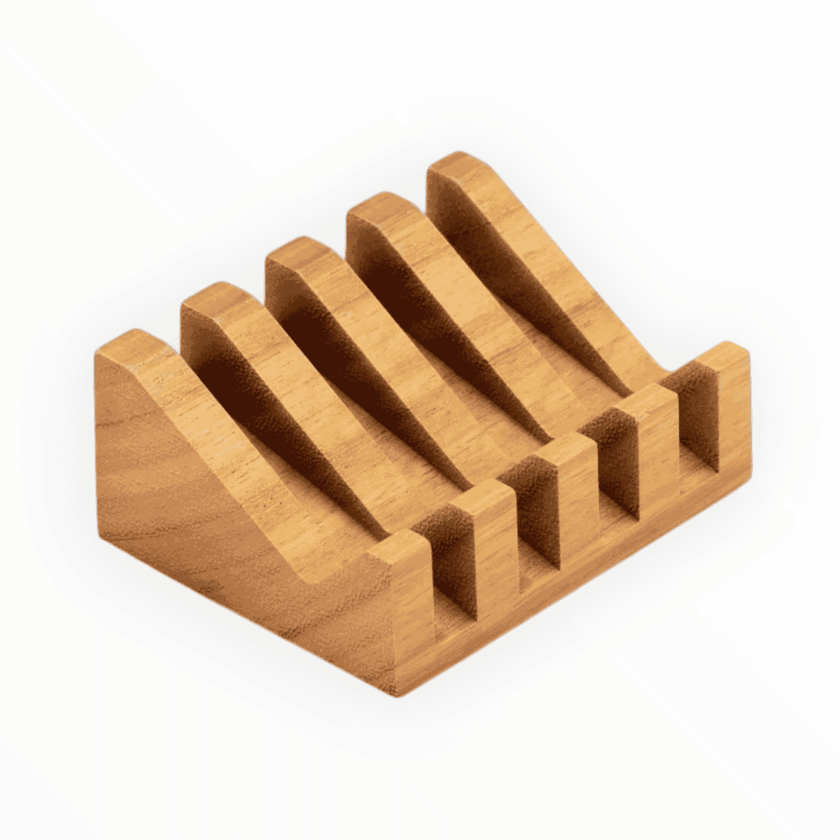 The Black Stuff Diagonal Teak Soap Dish