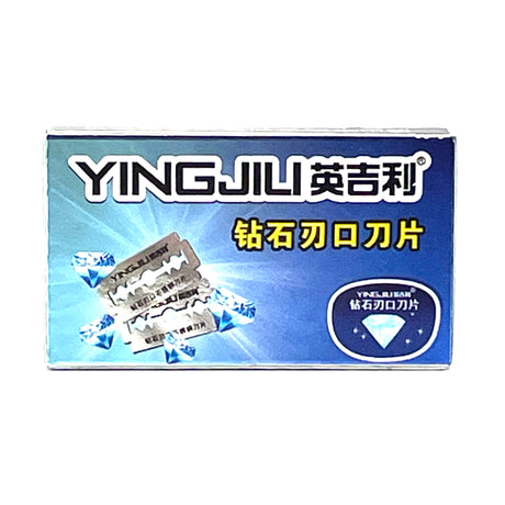 Ying Jili - Blue Stainless Steel Double Edge Razor Blades - Pack of 5 Blades