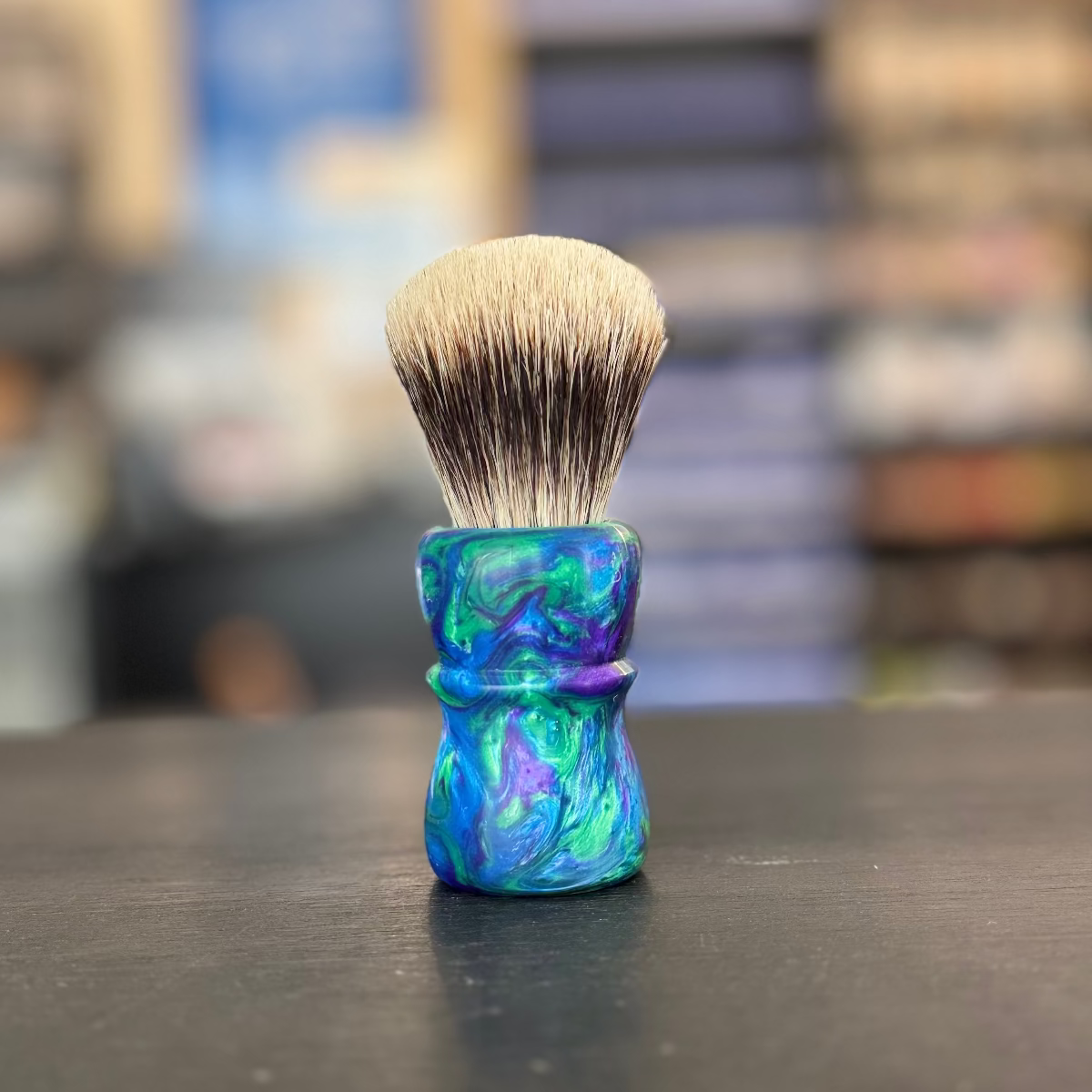 AKA Brushworx Peacock Matte Doughknot Resin Shaving Brush 26mm
